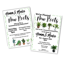 Load image into Gallery viewer, “We’ve Planted New Roots” Housewarming Invitation Template