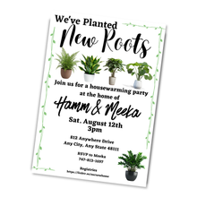 Load image into Gallery viewer, “We’ve Planted New Roots” Housewarming Invitation Template