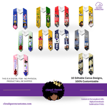 Load image into Gallery viewer, Editable Graduation Stole Digital Template