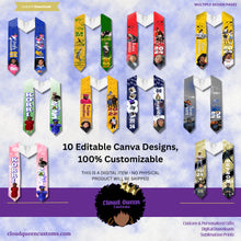 Load image into Gallery viewer, Editable Graduation Stole Digital Template