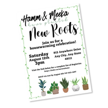 Load image into Gallery viewer, “We’ve Planted New Roots” Housewarming Invitation Template
