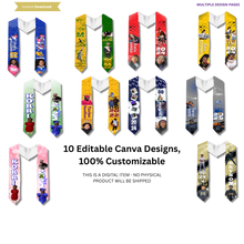 Load image into Gallery viewer, Editable Graduation Stole Digital Template
